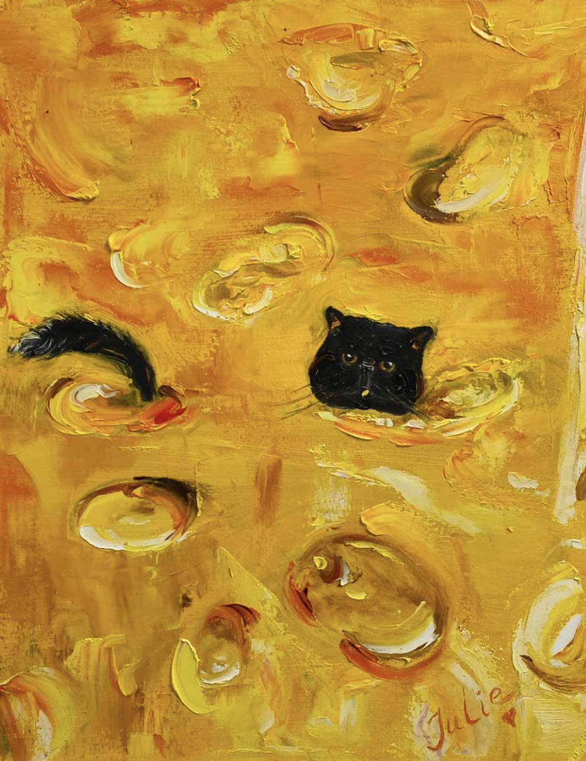 Cat in cheese