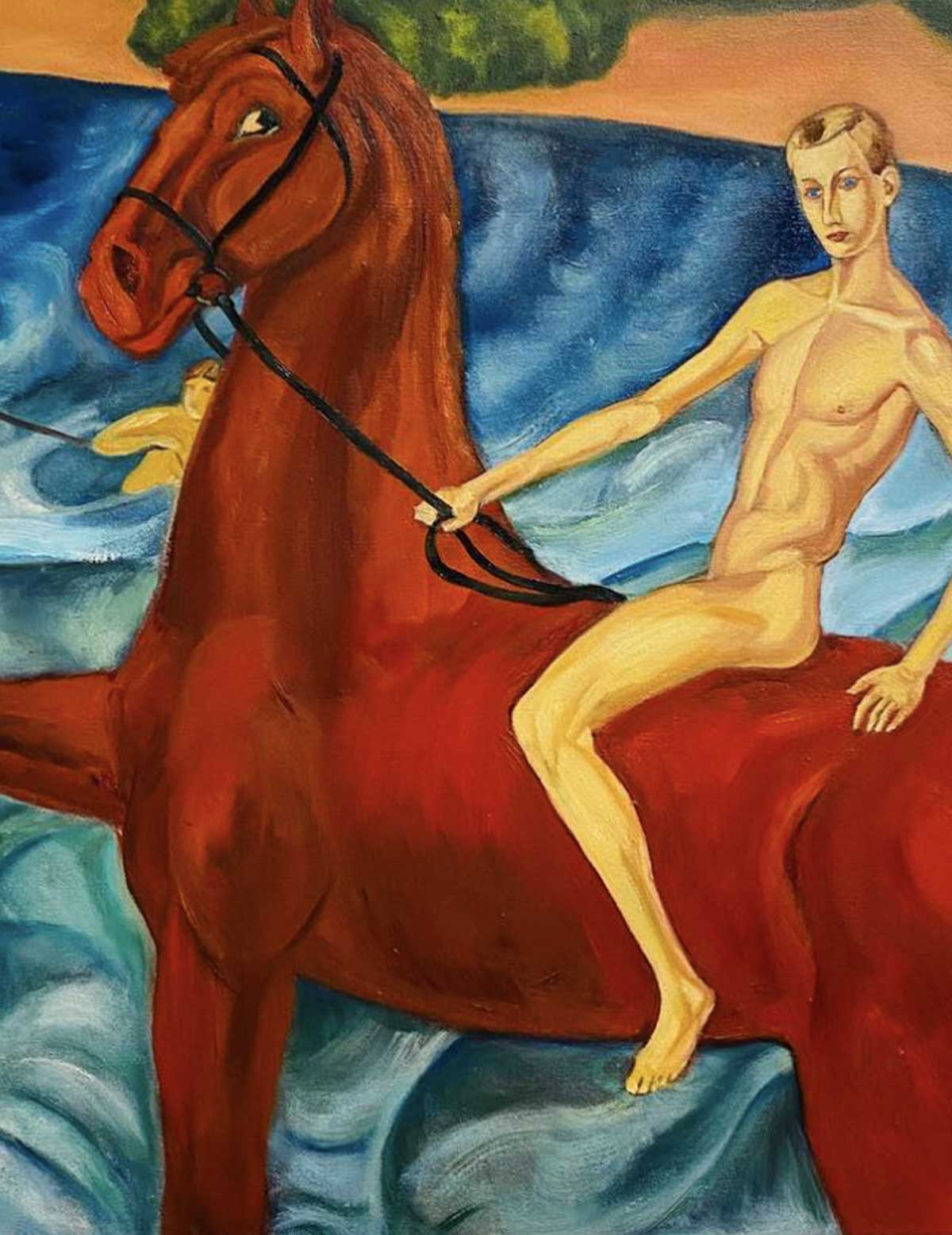 Bathing the Red Horse