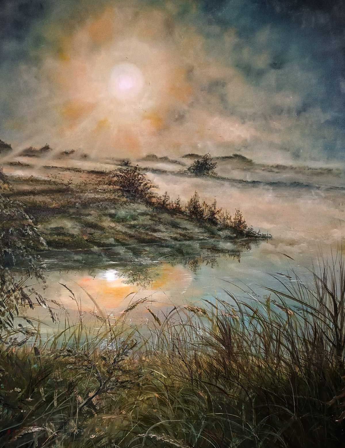 On the river behind the village