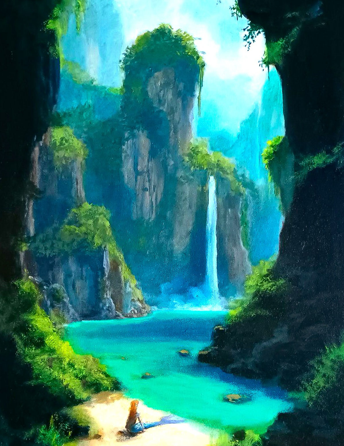 Waterfall in the mountains